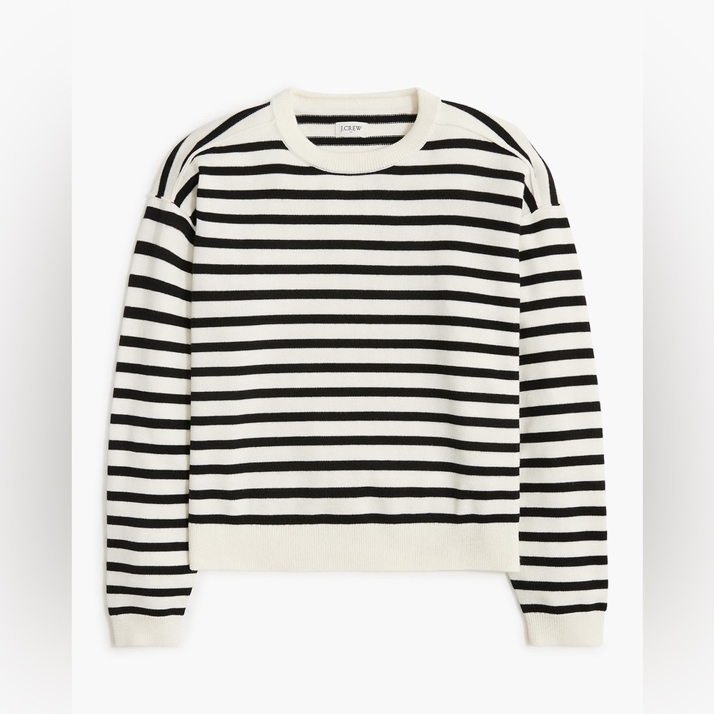 J crew Striped drop-shoulder pullover
